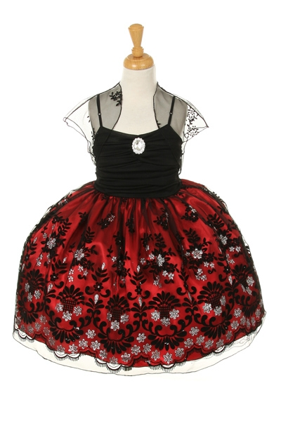 flocked glitter mesh dress